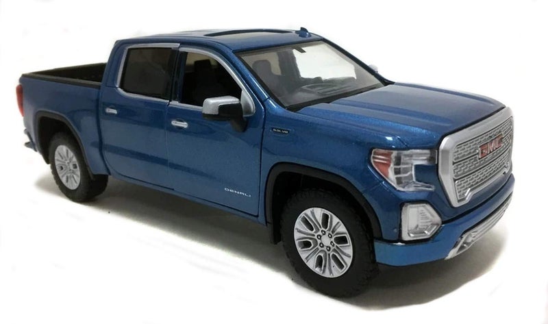 Motor Max Motormax 2019 GMC Sierra 1500 Denali Crew Cab Pickup Truck Metallic Blue 1/24-1/27 Diecast Model Car 79362  Toys for Kids and Adults - Image 1